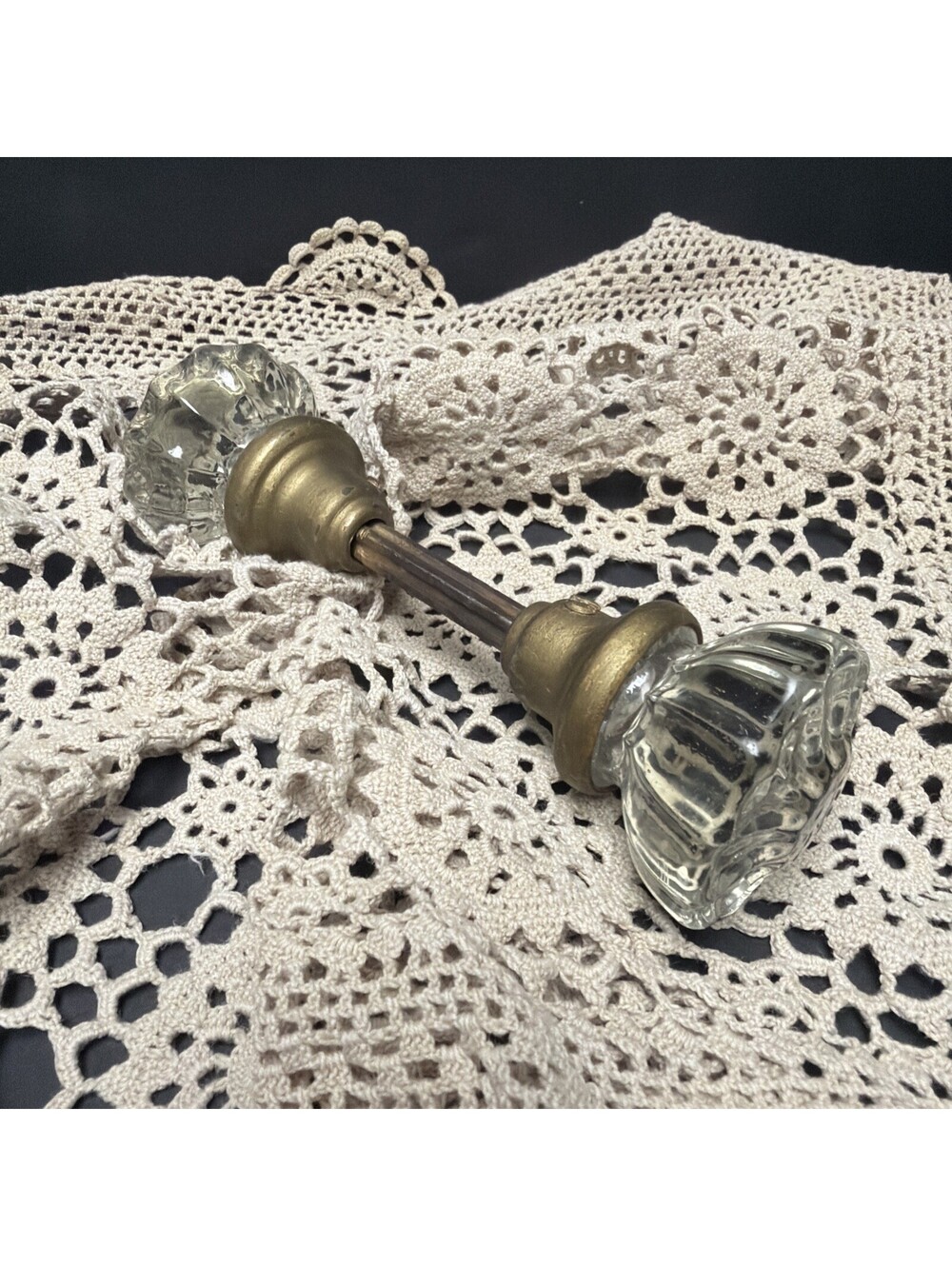 Clear Glass Door Knob Set Antique Farmhouse Country Style Home Decoration